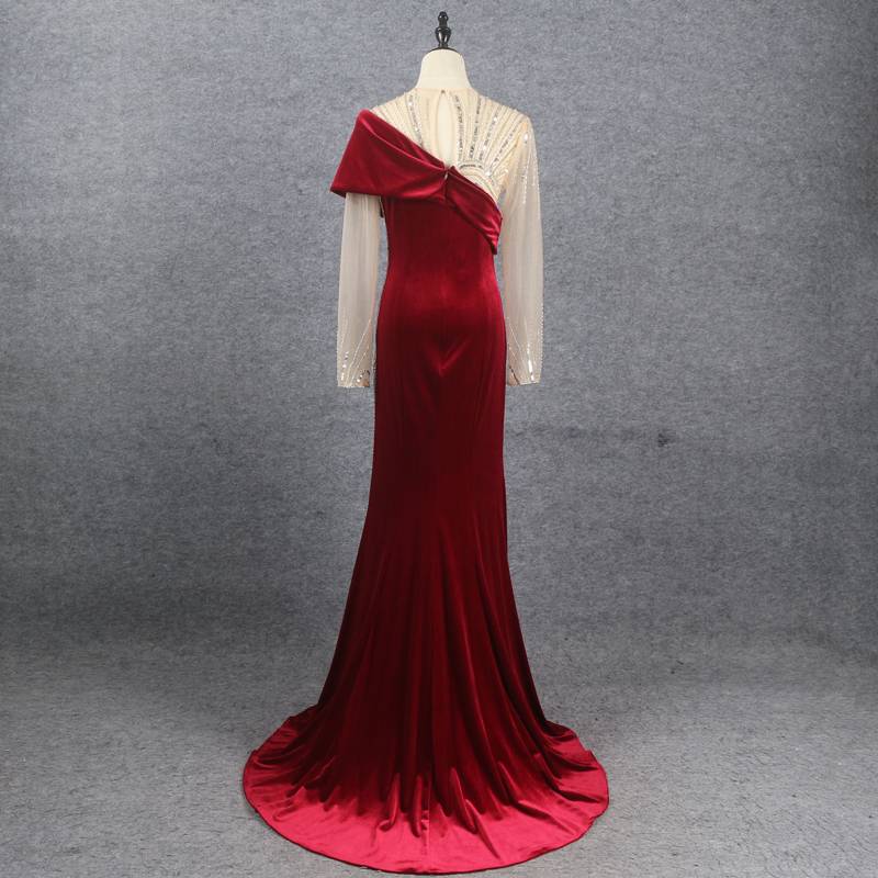 Beads are thin temperament fishtail skirt host dresses