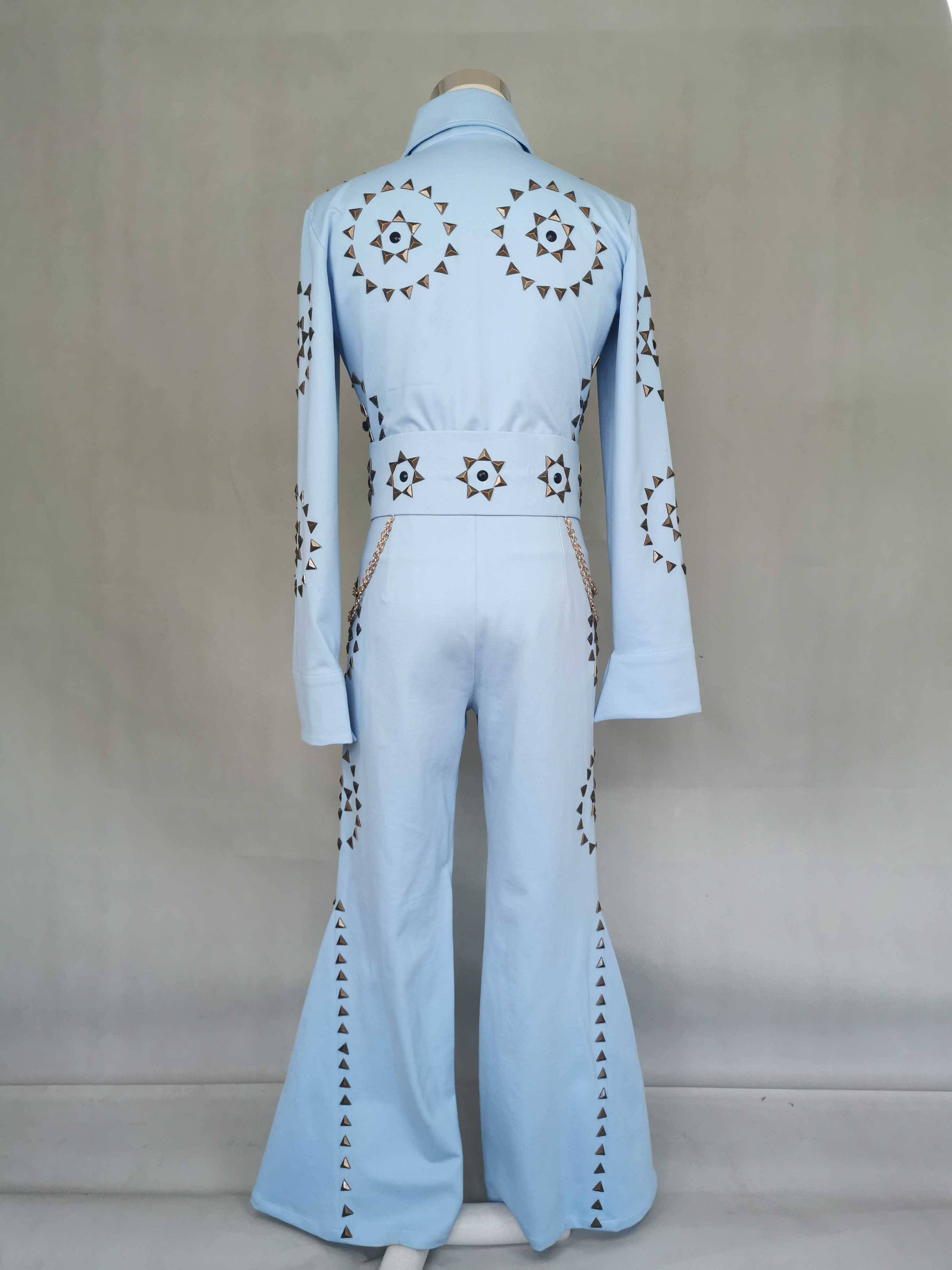 Aiyi tailor -made net red wearing Elvis imitation performance clothing, the company's annual meeting performance clothing