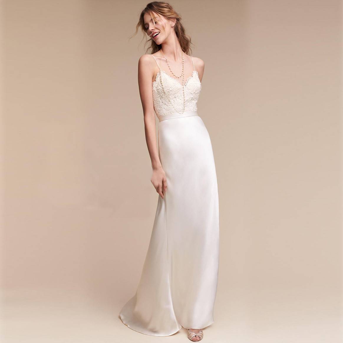 Light luxury spring new suspender walk show, immortal performance, performance light wedding dress