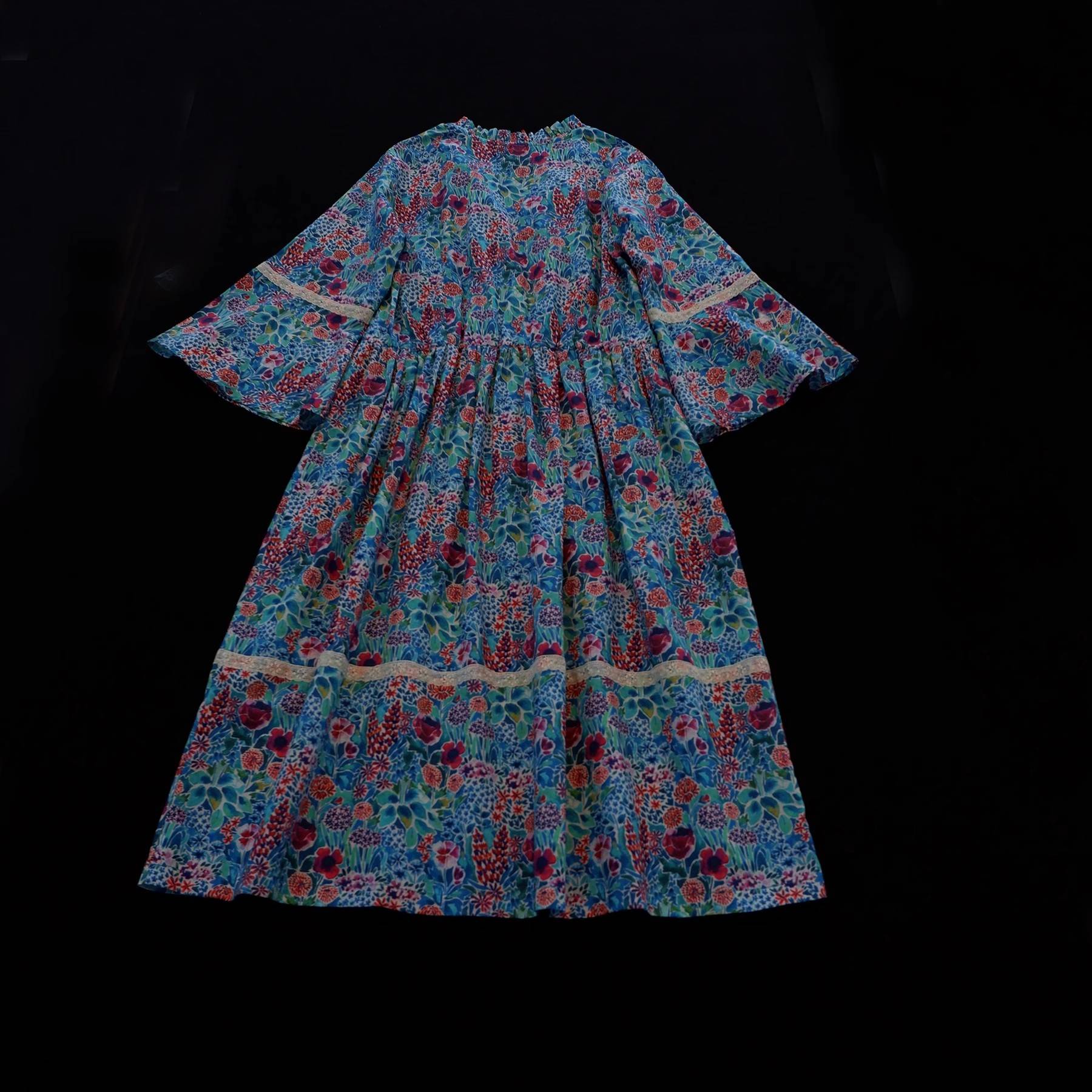 Bohemian style dress high -support cotton cotton