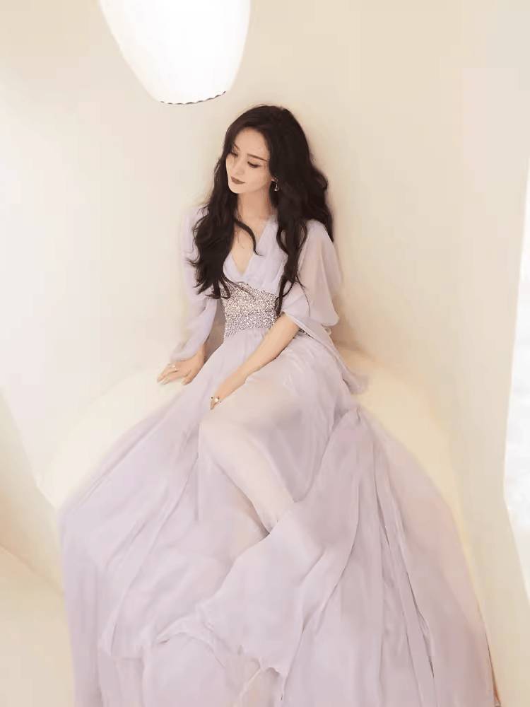 Dress dress evening dress long niche high -end temperament