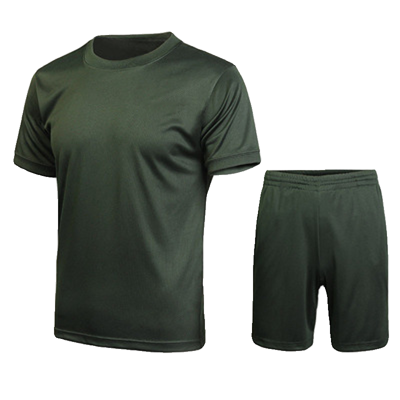 New Formula (PAP) physical training suit set Summer men and women (WJ) short -sleeved short -sleeved short pants round neck -speed dry T -shirt