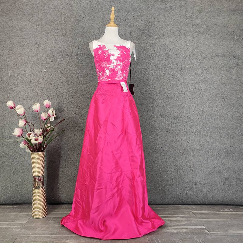 Pink Great Growing Dress is thin and long temperament hosted