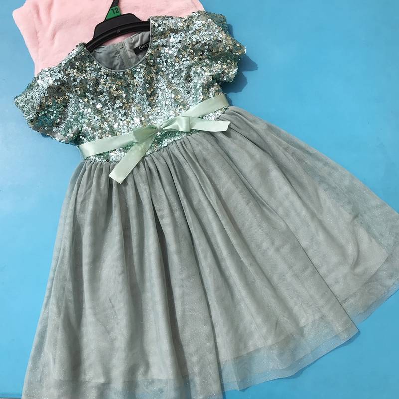 Children's clothing Children's spring and summer skirt girl sequins net gauze dress foreign skirt dress skirt 5-16 yards