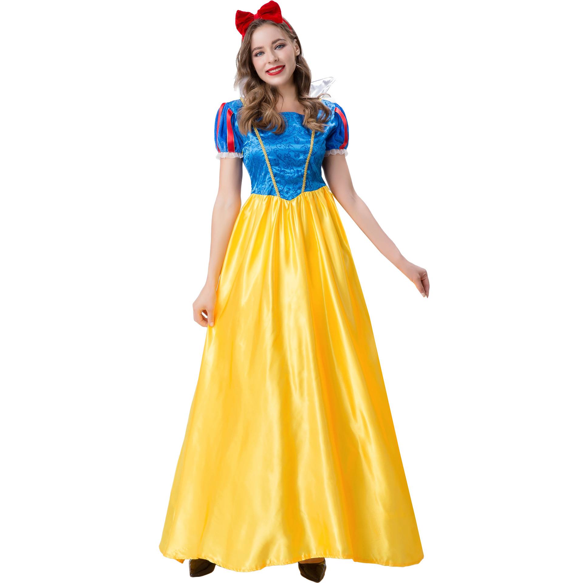 M-XXL Snow White Queen Beauty and Beast Belle Makeup Dress Performance Services Halloween Clothing