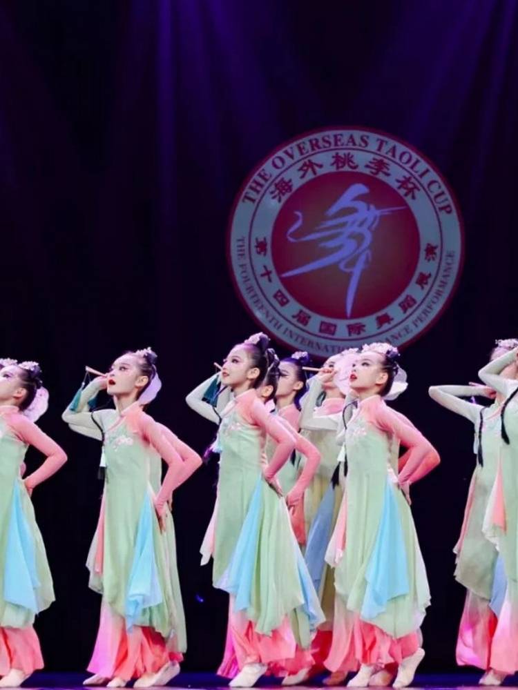 Light makeup and thick wipes are always suitable for dance and clothing women's group fan group dance performance clothes summer classical dance performance service new model