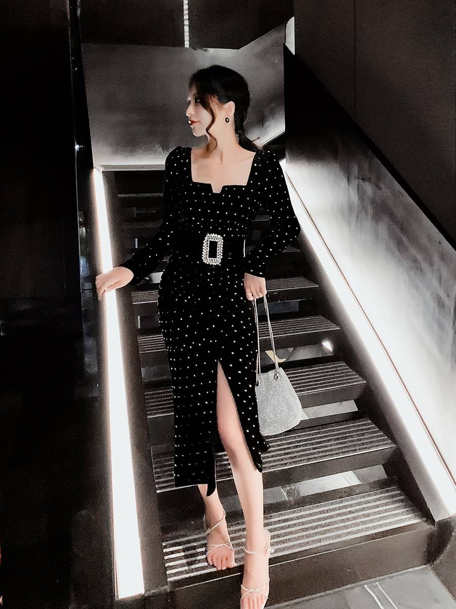 Yang Chao's same dress banquet birthday evening dress