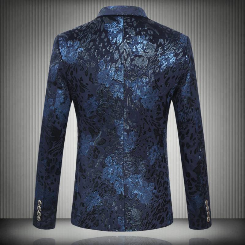 European and American men's slim -fitting color suit jackets increase size 6xl.