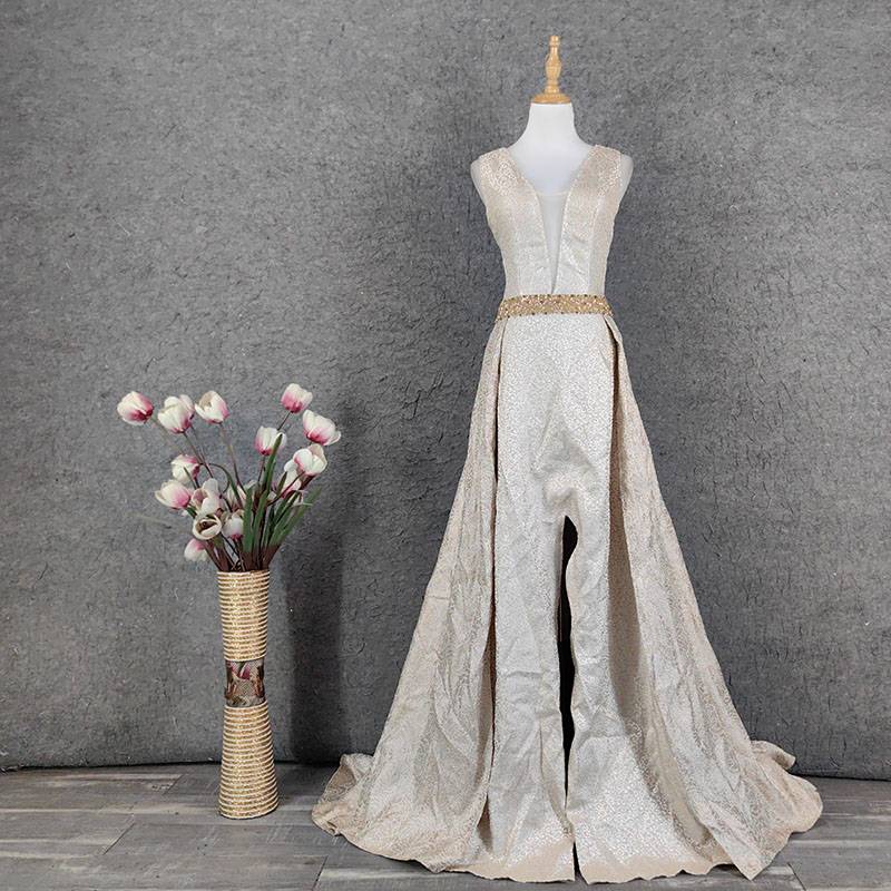 Middle East noble retro ticked flower split dress woman is thin and thin