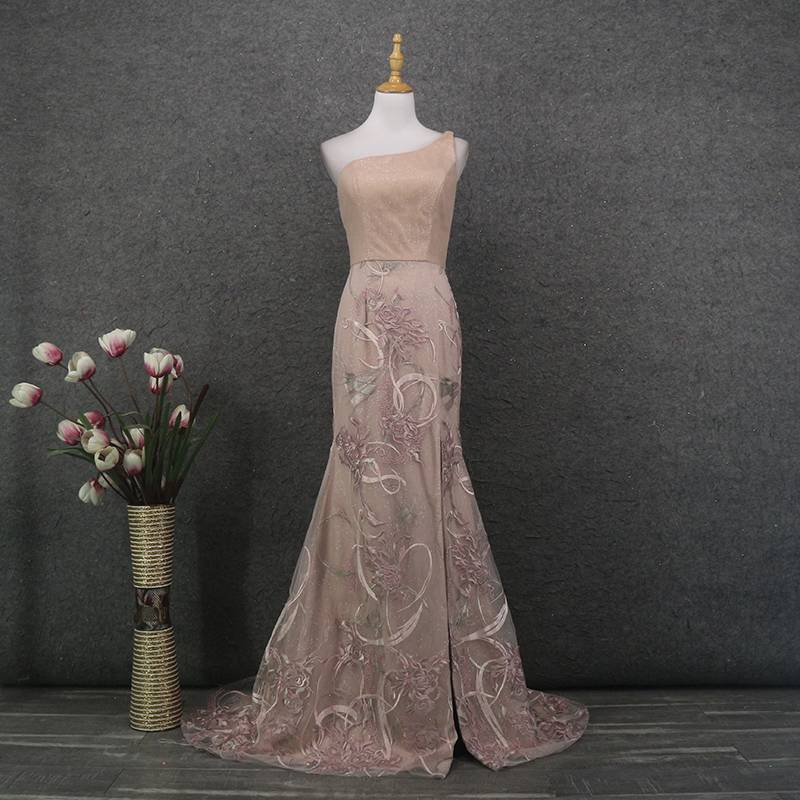 Gentle shoulder embroidery dress women's bags are thin