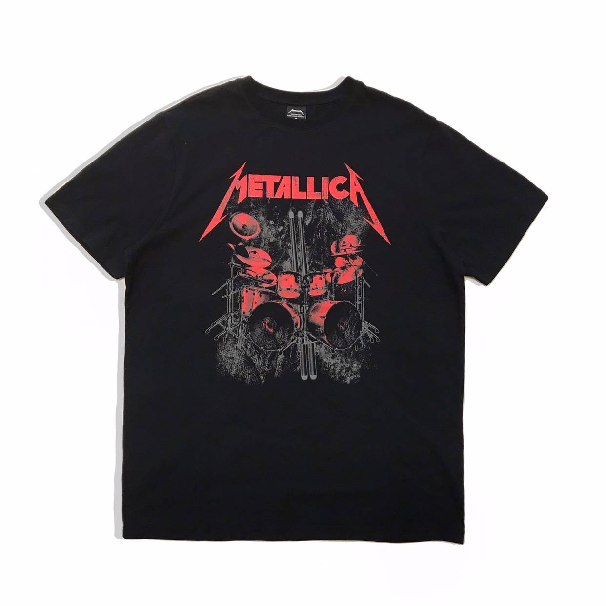 European and American single men's short -sleeved T -shirt retro print metal rock Metallica band large size AC/dc