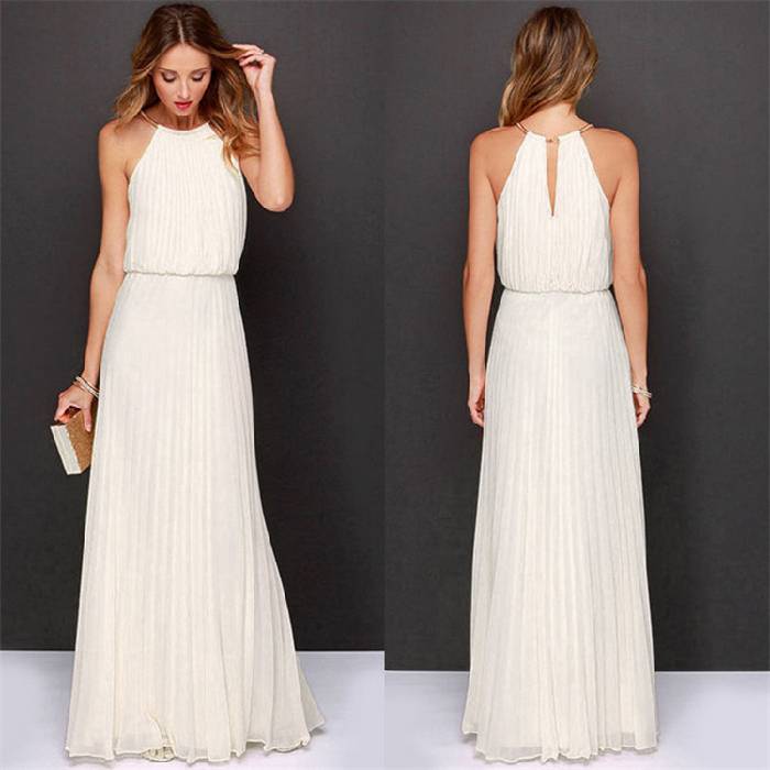 Speed ​​Store Europe and the United States new eBay explosion -free reins pleated fashion sexy dress long skirt