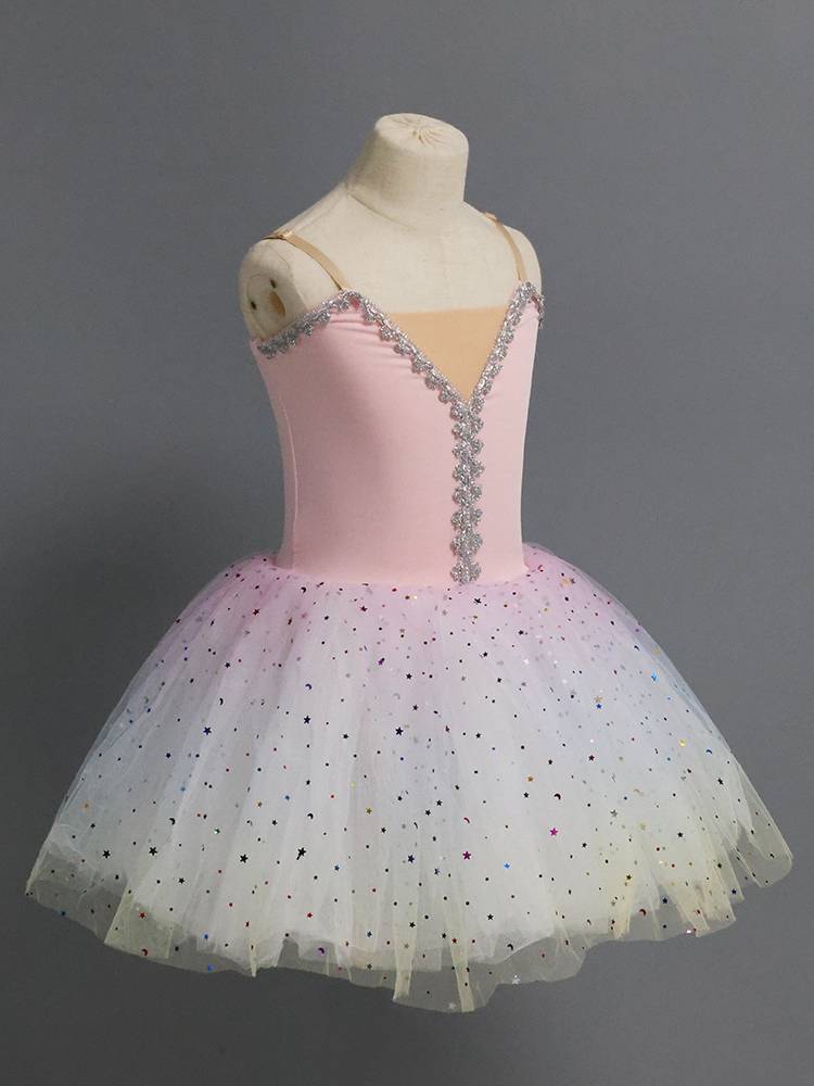 AOL new ballet long yarn skirt gradient sequins children's practice performance service adult ballet dance service