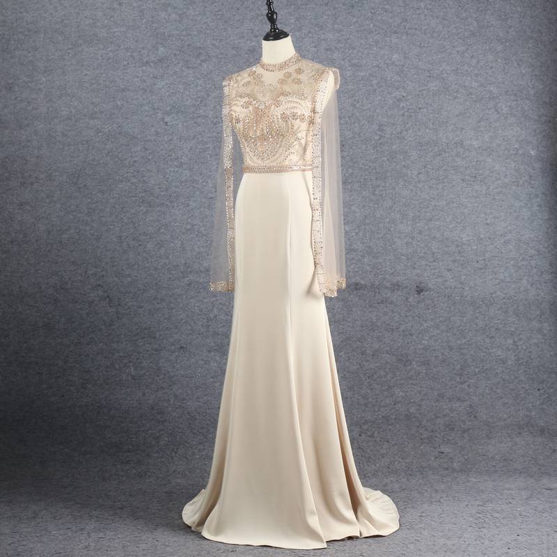 Lamous big temperament, cloak, beaded annual meeting evening dress