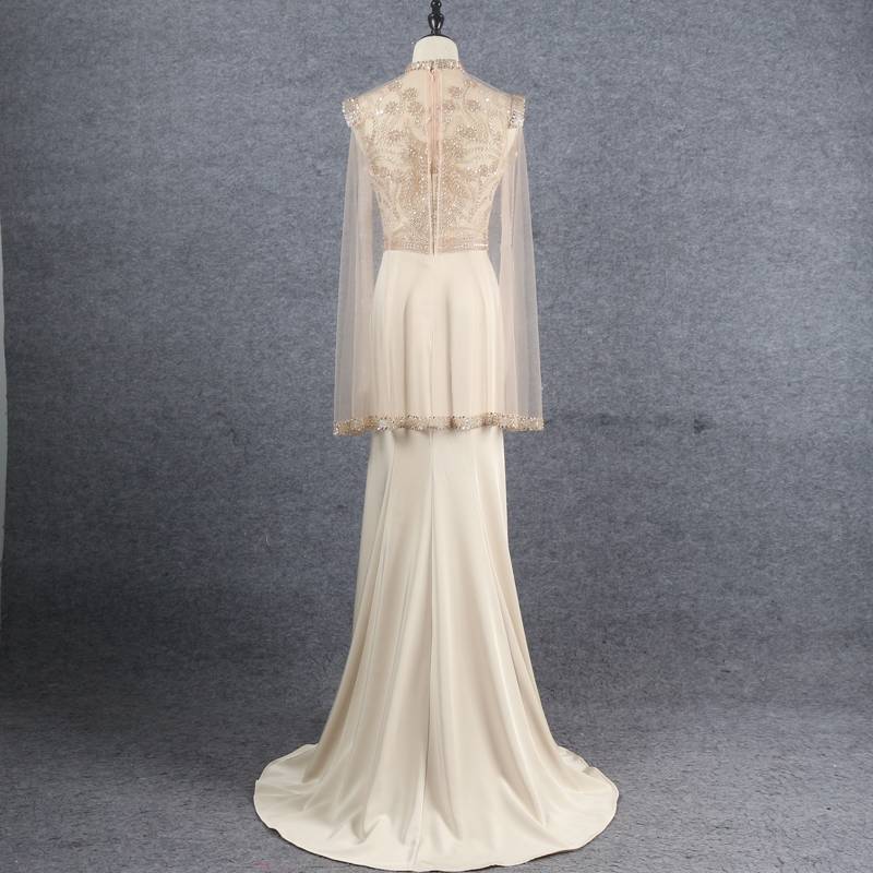Lamous big temperament, cloak, beaded annual meeting evening dress