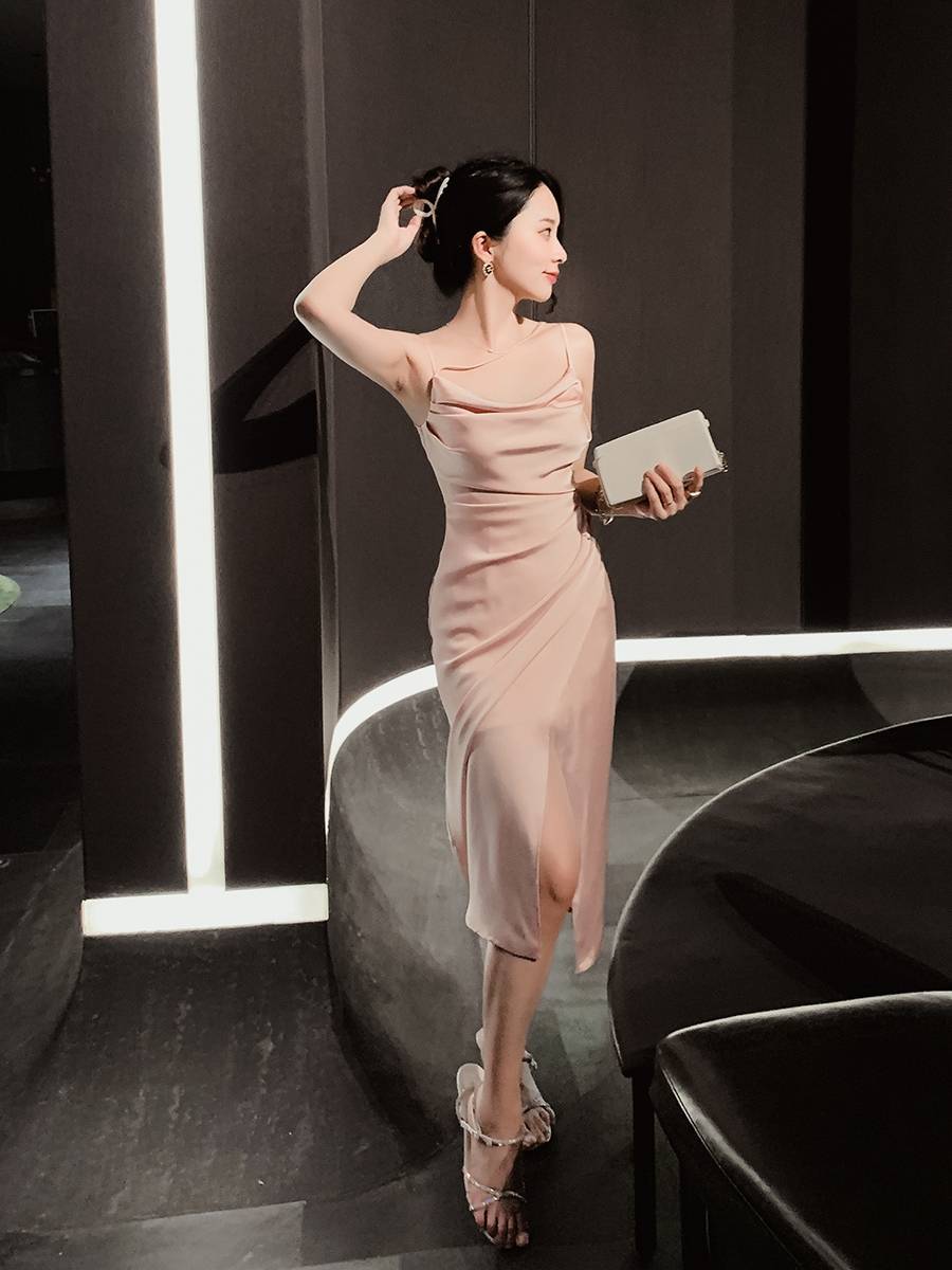 Evening service female light luxury niche banquet ladies dress