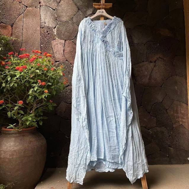 Thai cotton design model dress robe