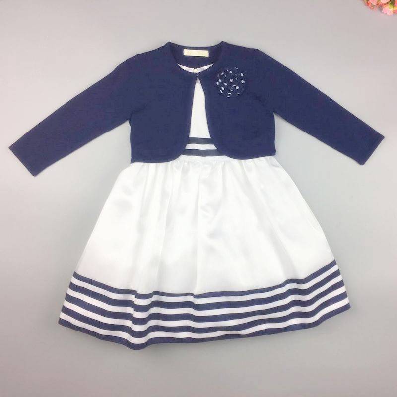 Children's dress skirt Tibetan striped naval style girl princess skirt plus shawl covers performance suit