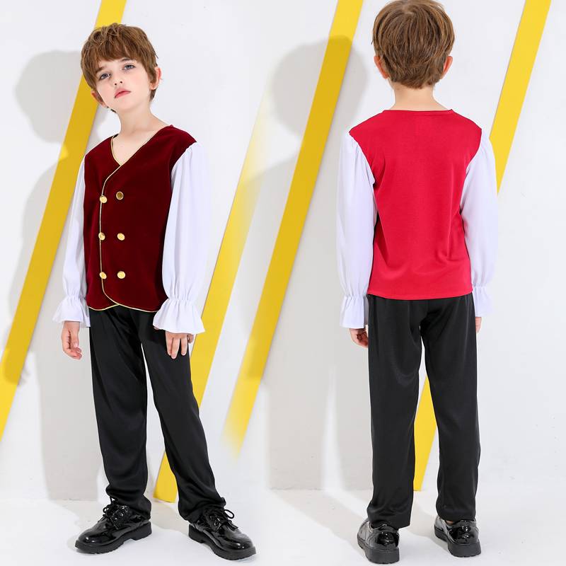 Russian national clothing boys stage service cultural festival art performance service medieval clothing drama performance service