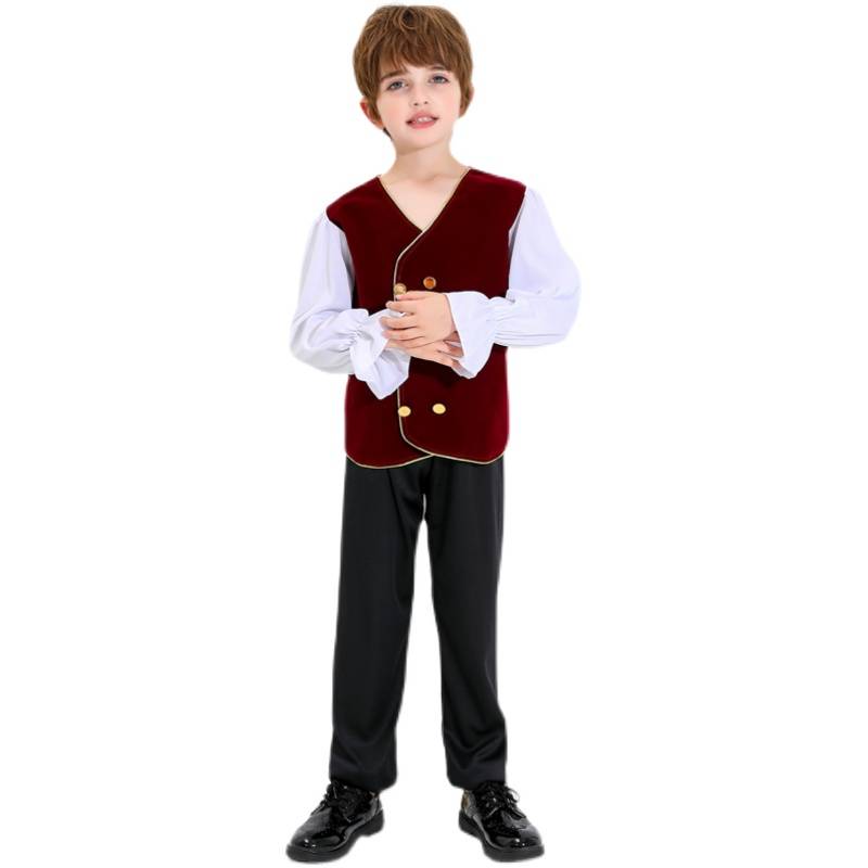 Russian national clothing boys stage service cultural festival art performance service medieval clothing drama performance service