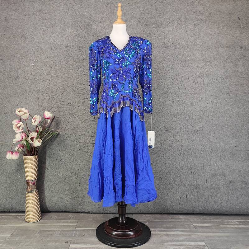 Xinjiang Retro Mulberry Silk Nailing Dress