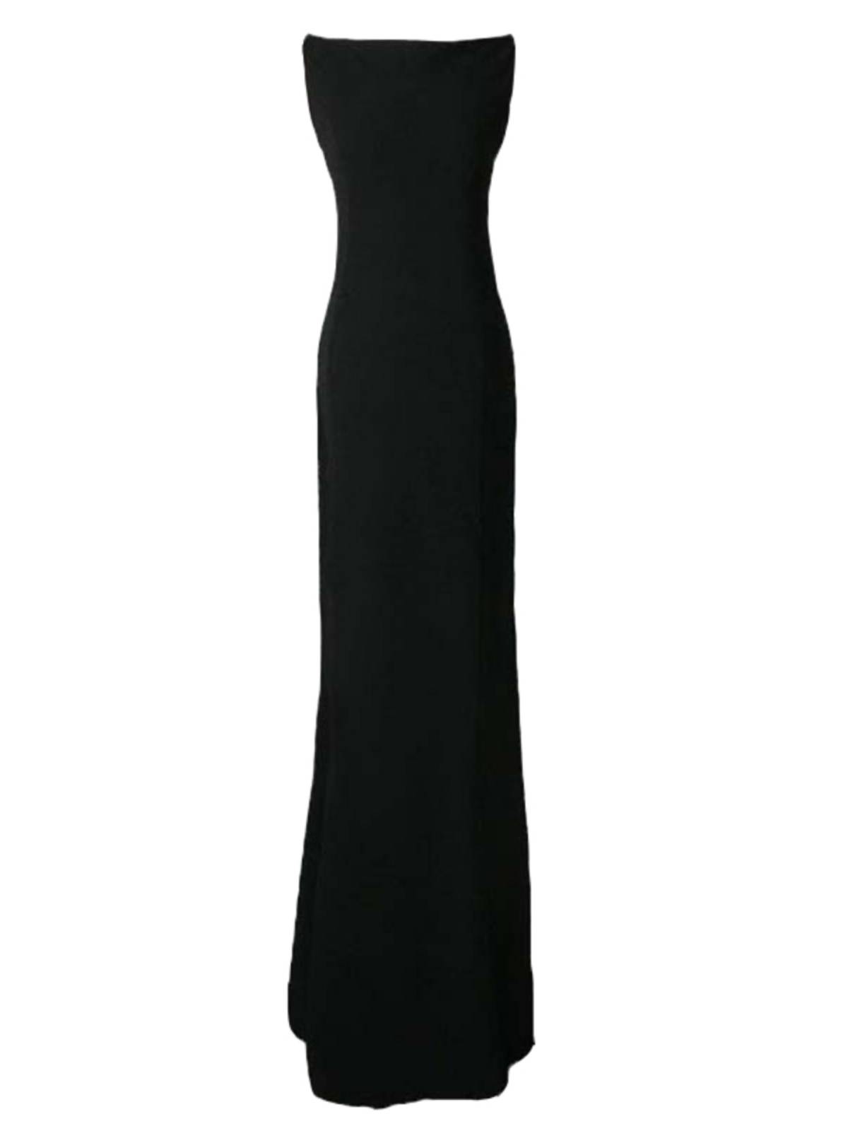 Black evening dress long Hepburn high -end fish tail