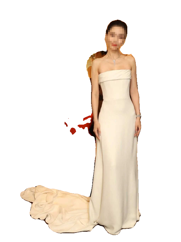 French evening dress 2024 new host high -end high -end