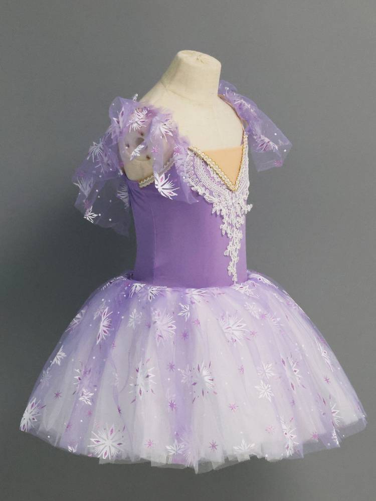 AOL girl dress princess skirt snowflake dress children's festival performance dress ballet gauze skirt