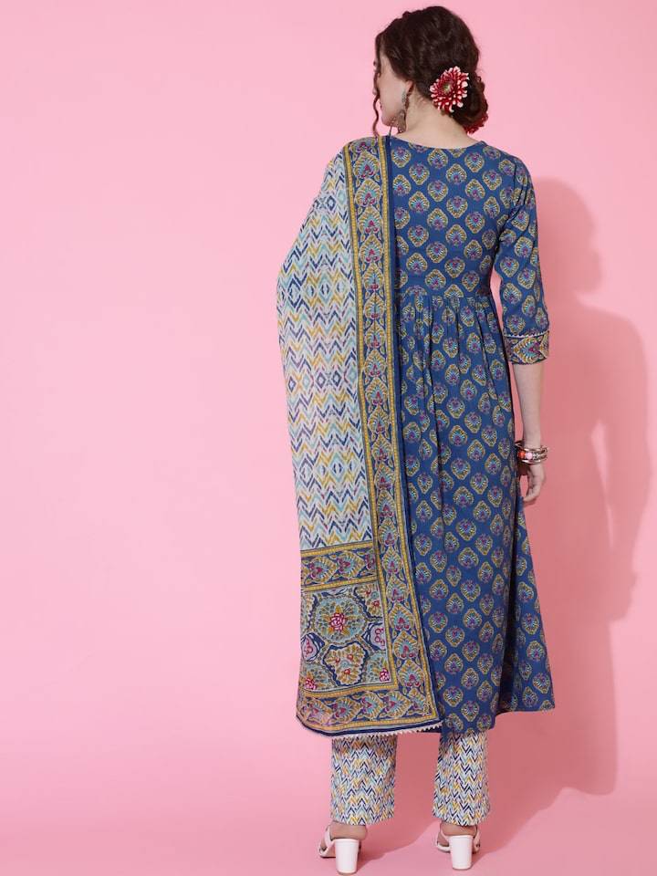 Overseas purchase does not return to the spot in the Indian pure cotton Kuka suit