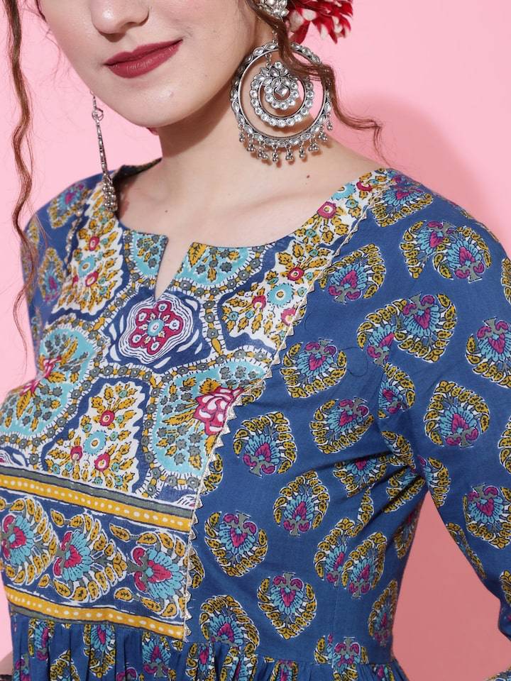 Overseas purchase does not return to the spot in the Indian pure cotton Kuka suit
