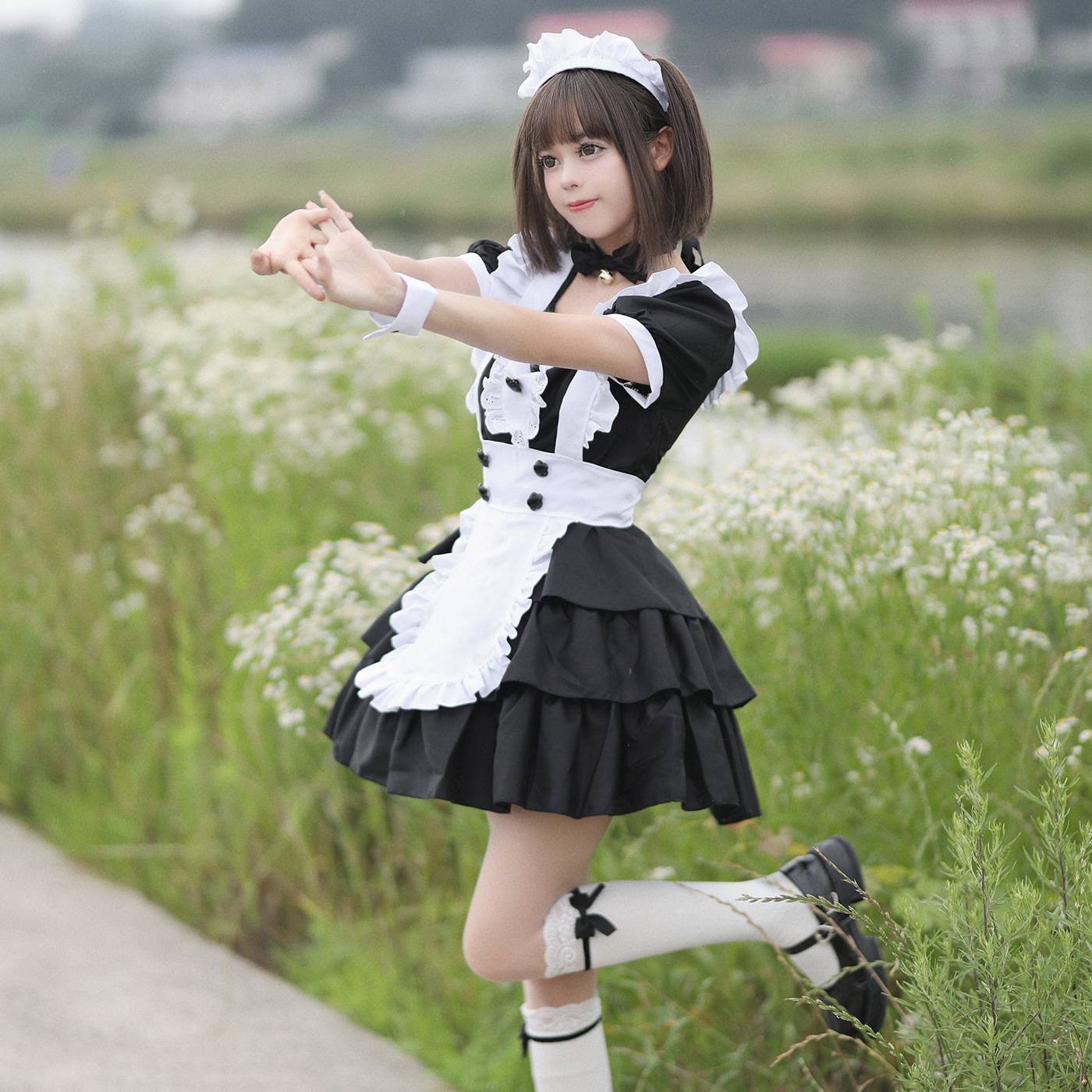 Original Amazon Japanese Akihabara maid cake skirt maid suit cosplay performance service