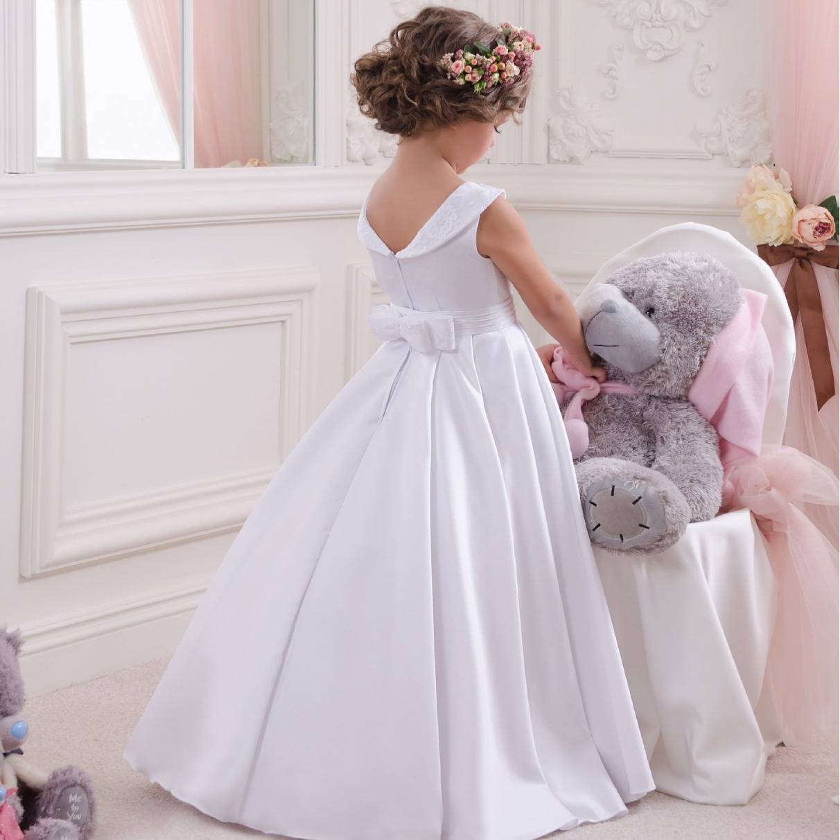 New lace girl dress performance suit