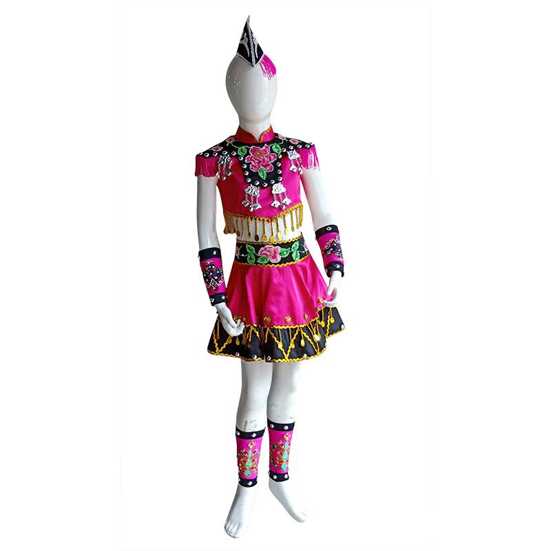 High -end customized Yi family girl dance clothing minority Yi dance performance clothing