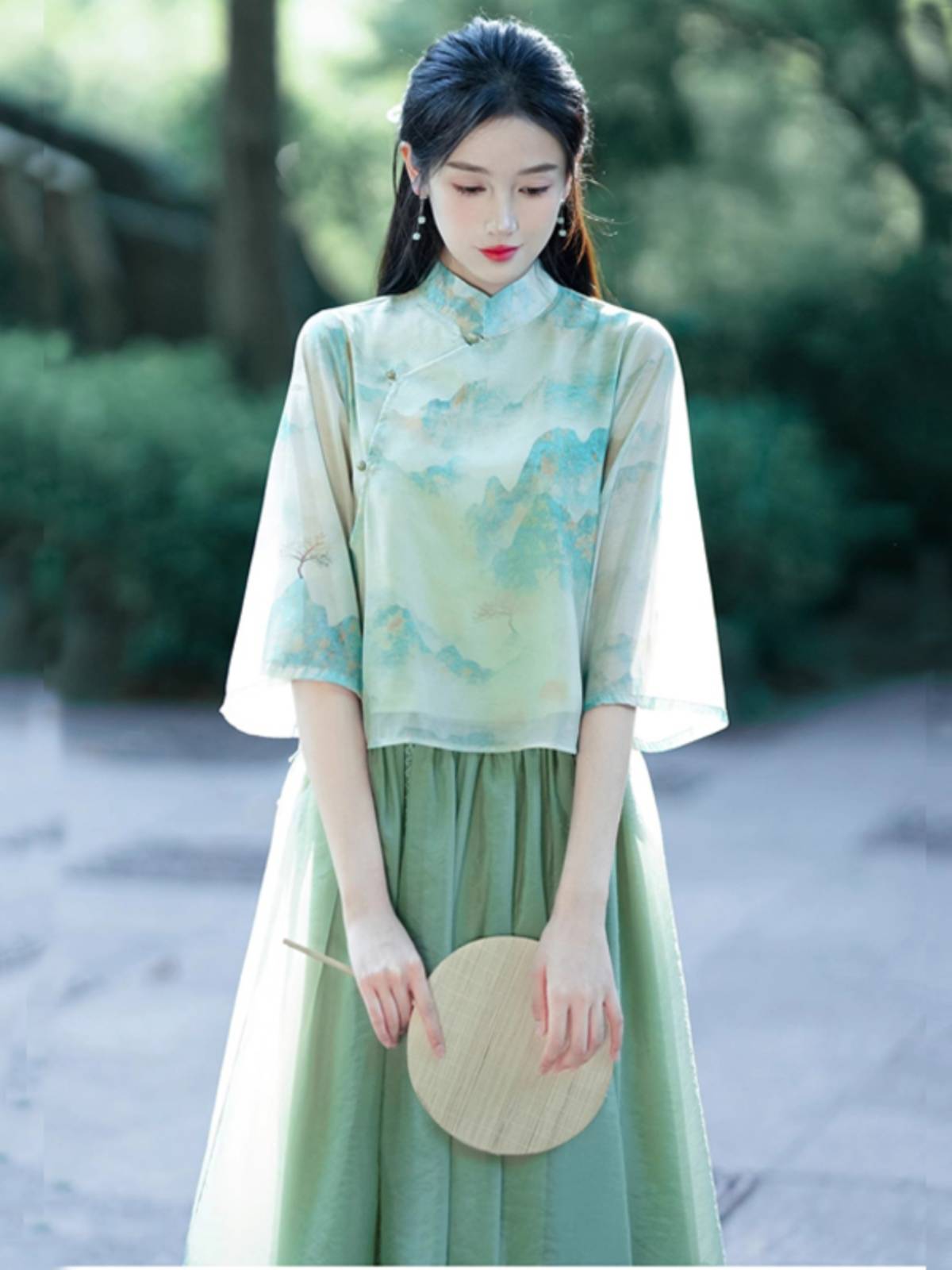 Chinese -style Hanfu mother and women's clothing set Chinese style parent -child