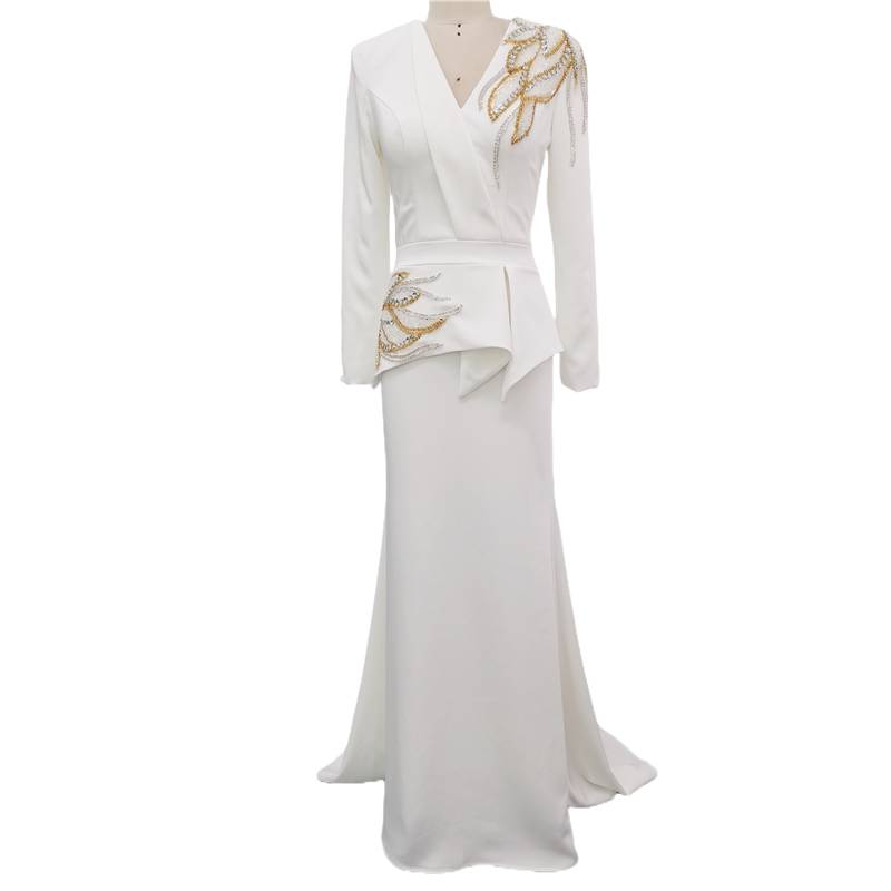High -end fishtail evening dress temperament banquet light luxury high -level senior sense host performed evening dress girl skirt