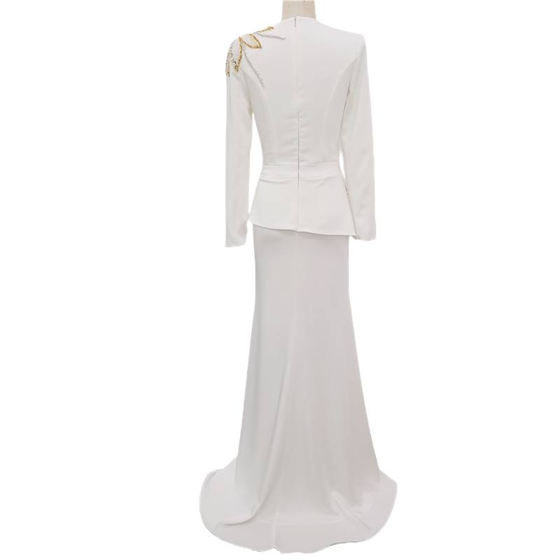 High -end fishtail evening dress temperament banquet light luxury high -level senior sense host performed evening dress girl skirt