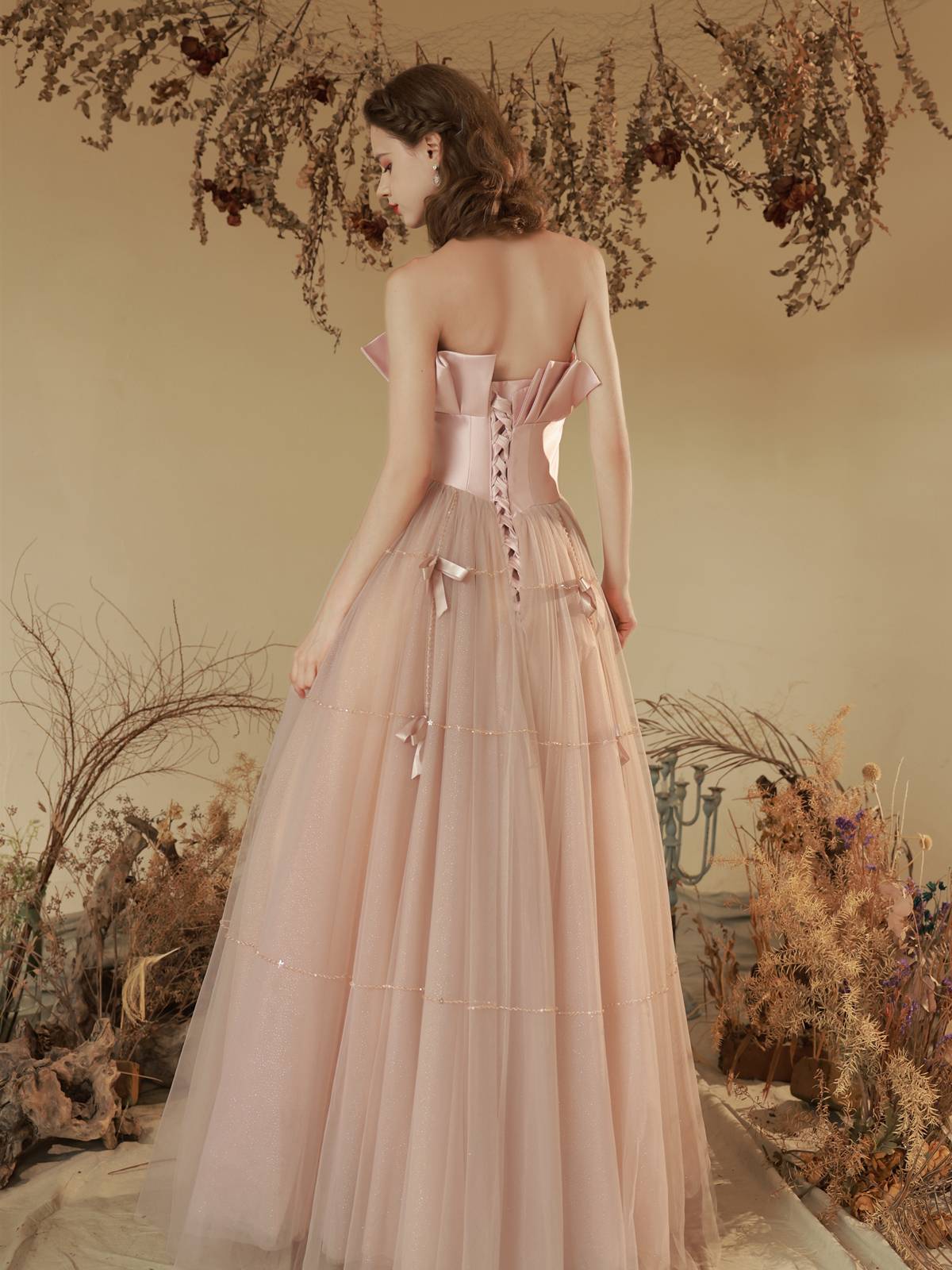 MEO princess tube top long skirt heavy worker dress