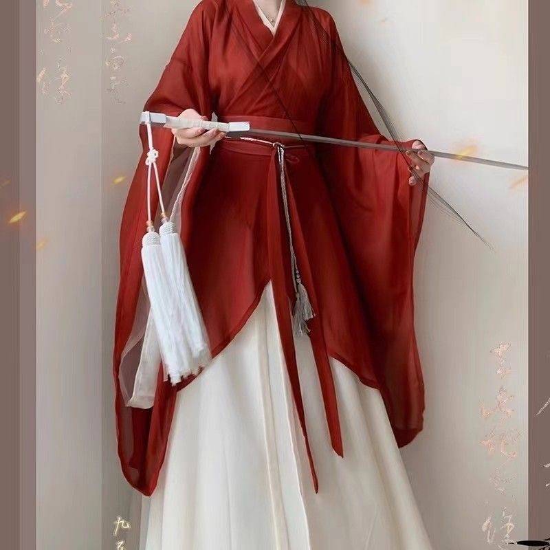 Nirvana restored the northern and southern dynasties, the northern and southern dynasties were thin and thin, Wei and Jin women's big sleeve national style Han clothes surrounding skirt annual meeting dance service rental