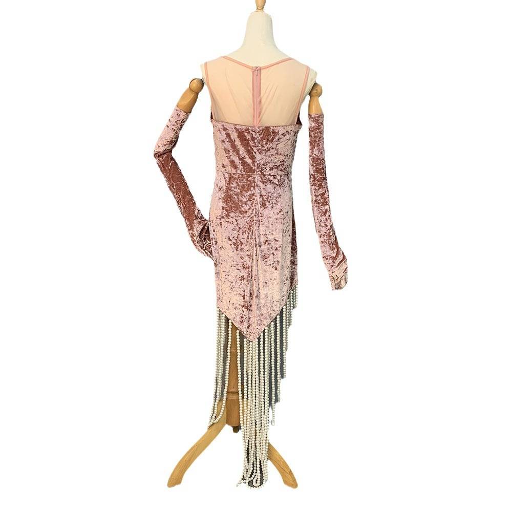Source handmade beaded gloves CUSTOM party performance service evening dress Africa European and American sexy women's clothing