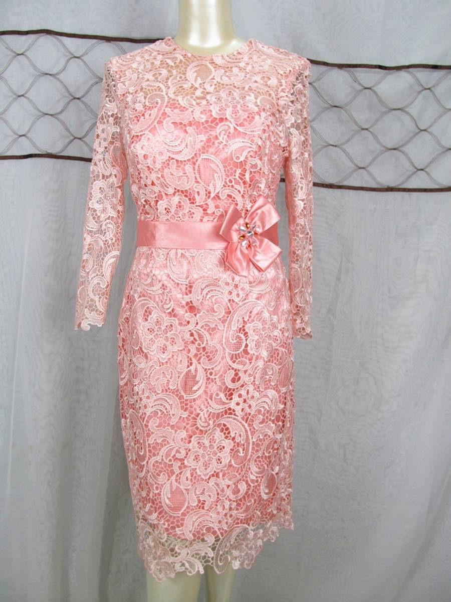 Large size charm real shooting original single lace slimming perspective evening service banquet performance dress orpone products