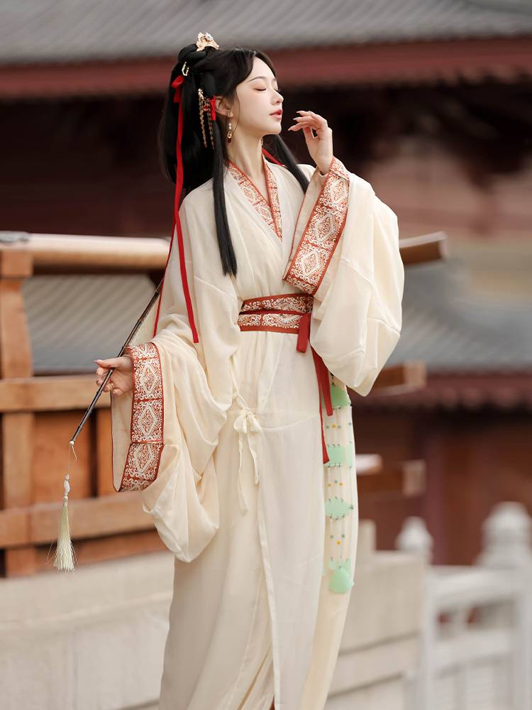 Warring States robe Hanfu Dragon Tail straight daily court style