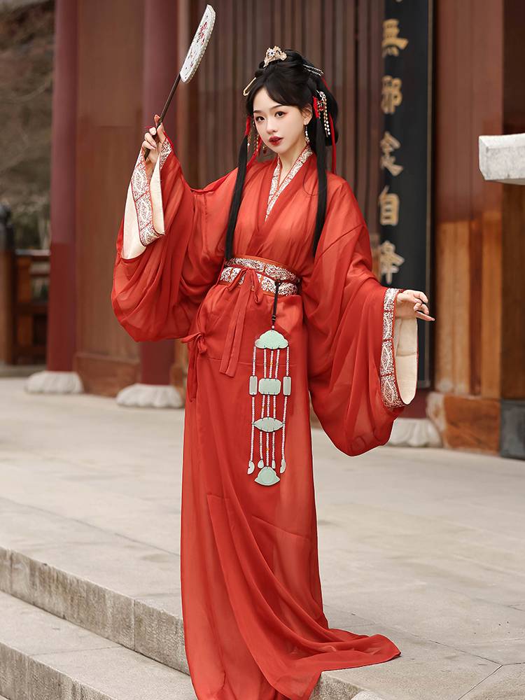 Warring States robe Hanfu Dragon Tail straight daily court style