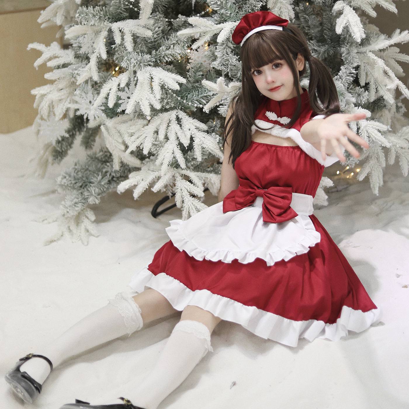 Amazon Christmas Chinese Style Maid Cosplay Performance Series S-5XL Big size maid costume