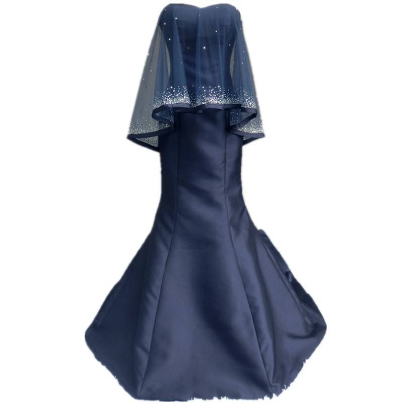 Blue Blue Surgery Party Performing Poly satin Evening Dress