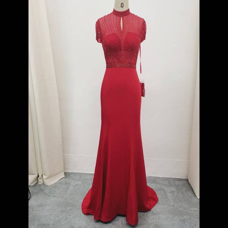 High -end fishtail evening dress temperament banquet light luxury high -level senior sense host performed evening dress girl skirt