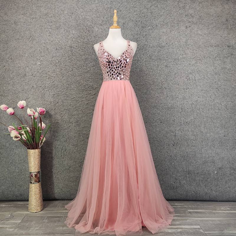 Birthday skirt Sweet Beads Evening Dresses Women Lamous Long