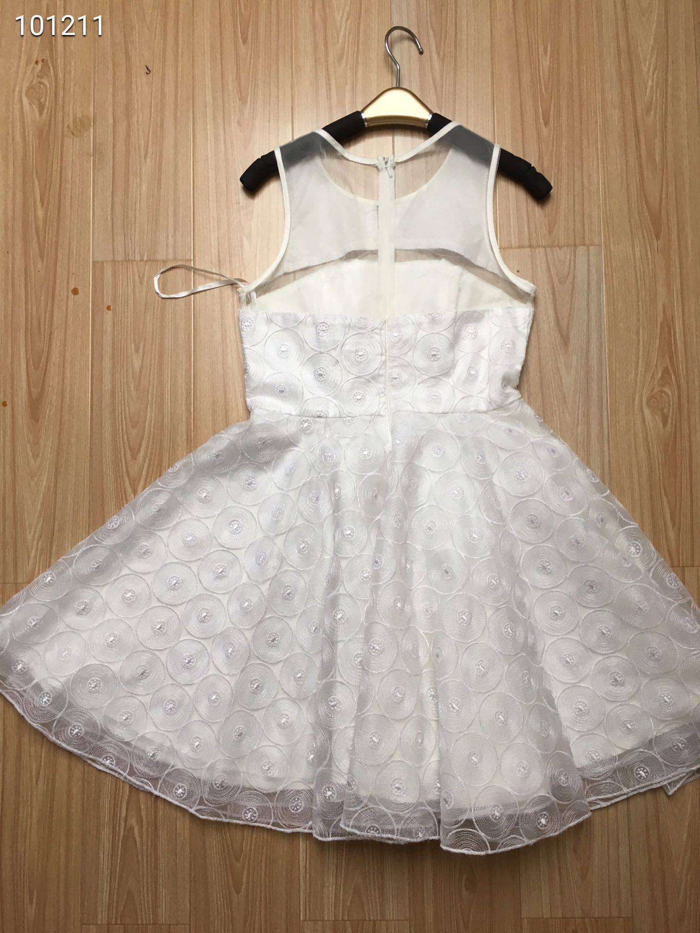 S code dress sample a.Drea white women's dress embroidered princess skirt beautiful girl performance service