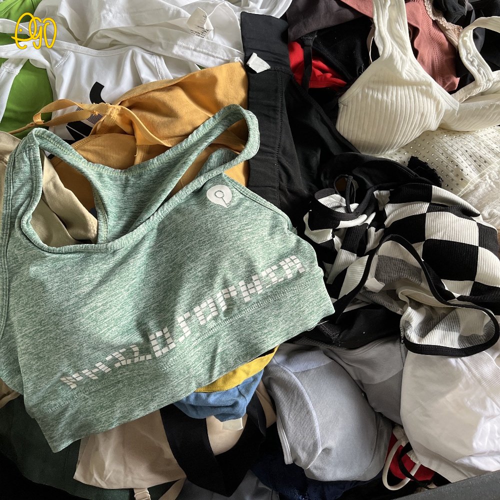 Used Sports Bra For Wholesale Second Hand Sporting Breast Bra Girls Used Clothes Side F Bras Used Yoga Tank Top Brazilian