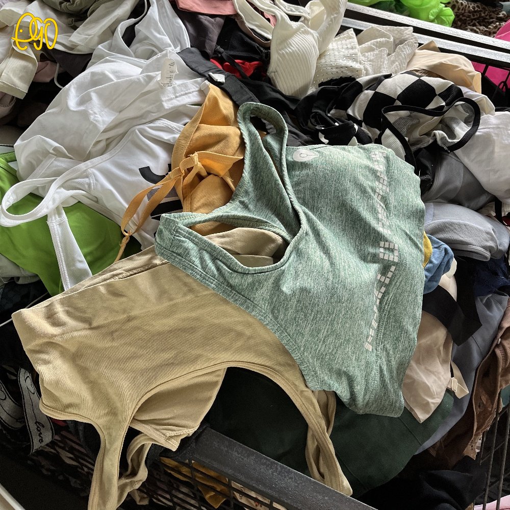 Used Sports Bra For Wholesale Second Hand Sporting Breast Bra Girls Used Clothes Side F Bras Used Yoga Tank Top Brazilian