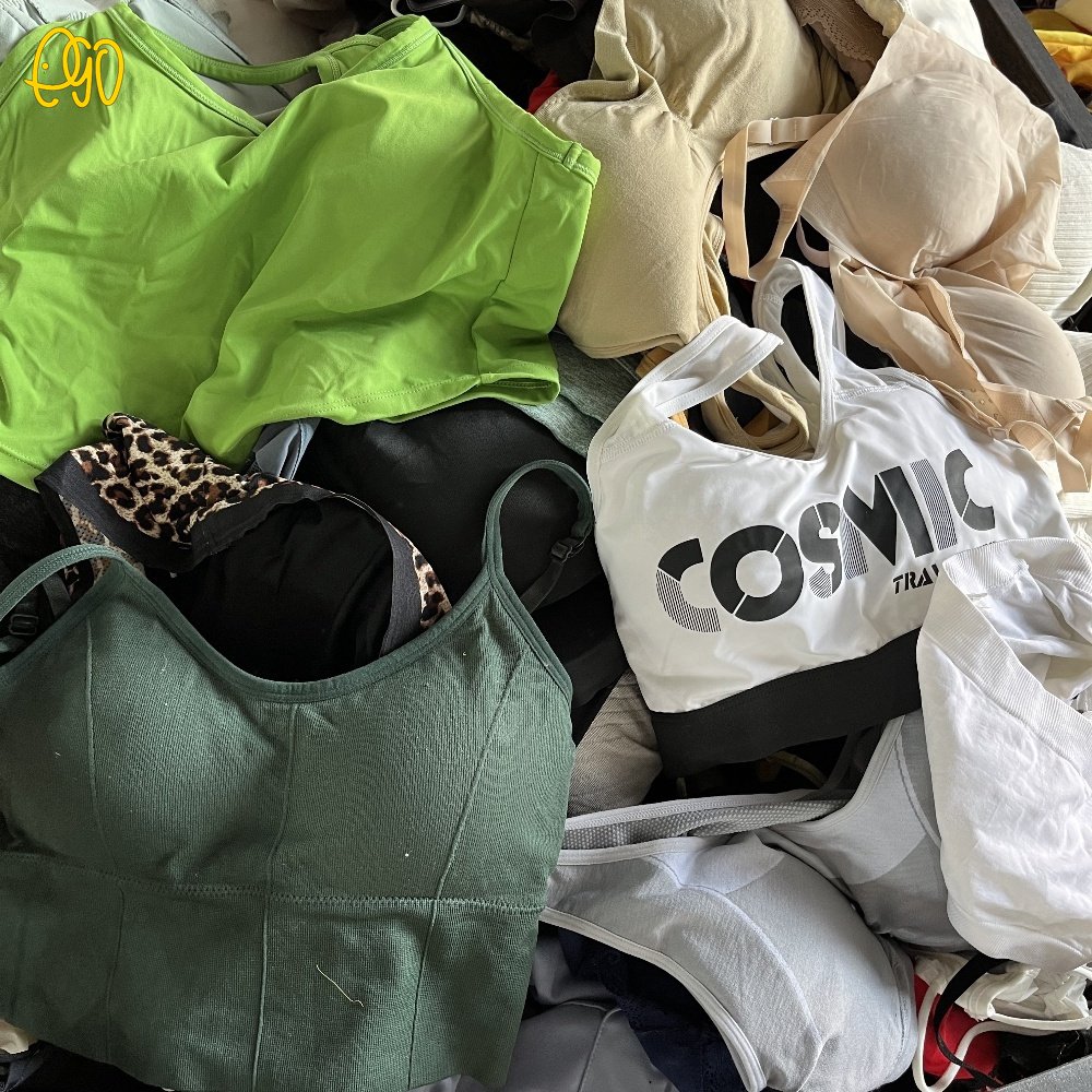 Used Sports Bra For Wholesale Second Hand Sporting Breast Bra Girls Used Clothes Side F Bras Used Yoga Tank Top Brazilian